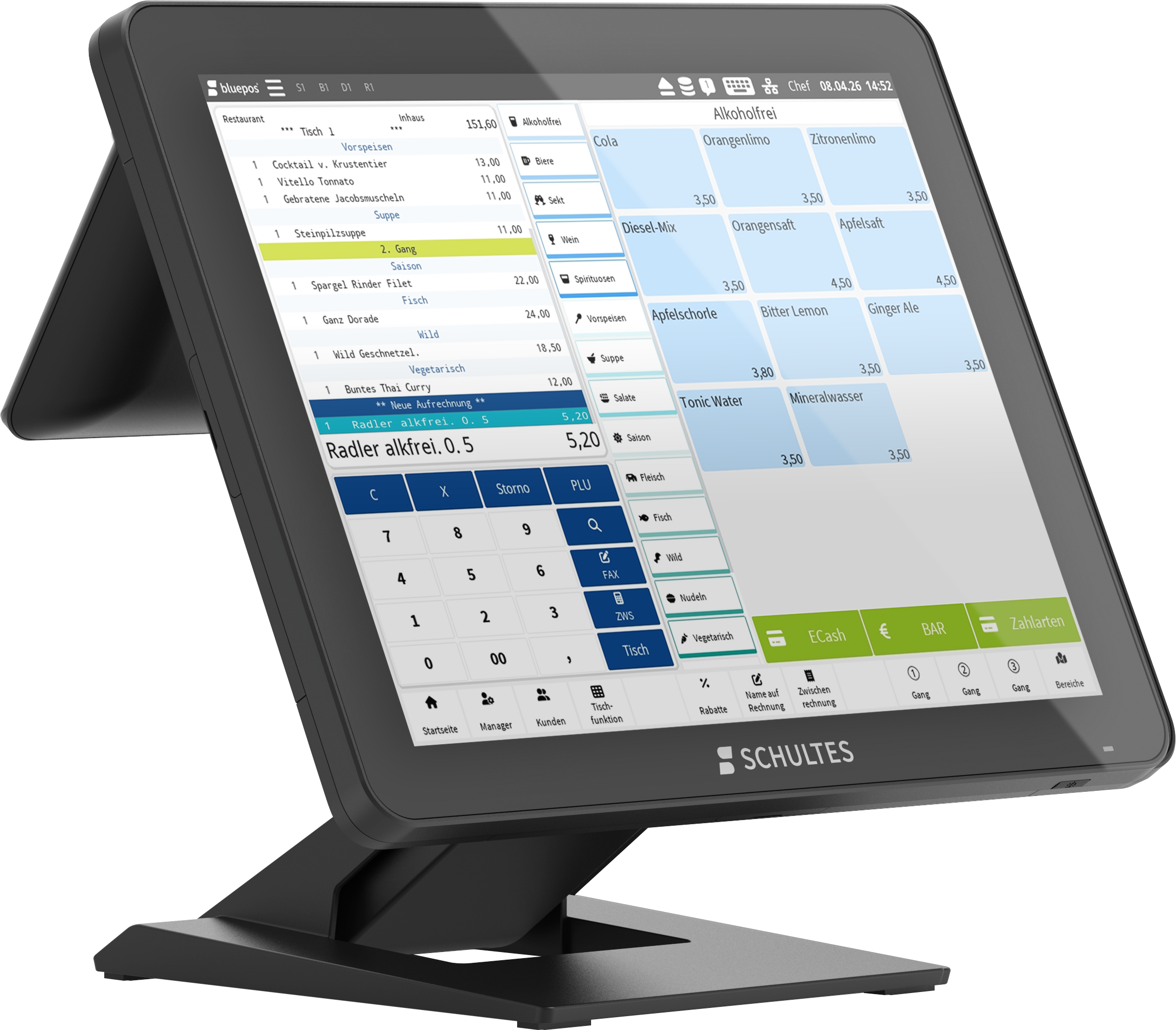 SCHULTES S-840 select Kassensystem mit Rückdisplay