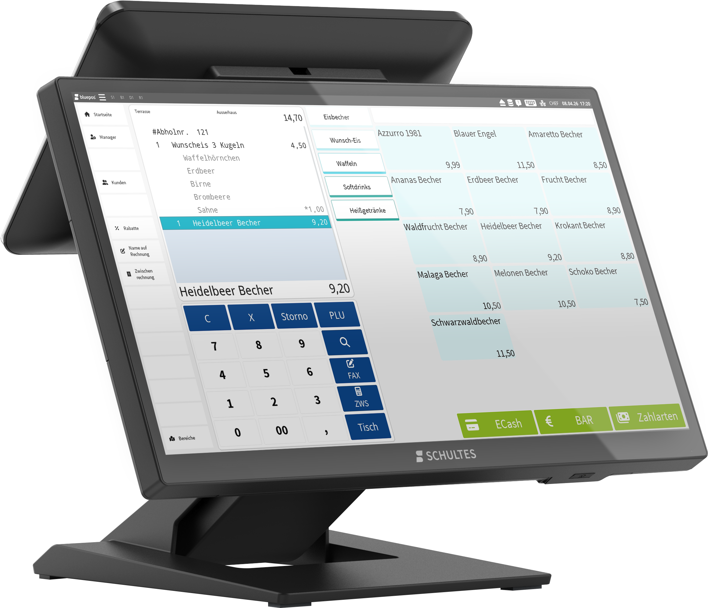 SCHULTES S-860 select Kassensystem mit Rückdisplay